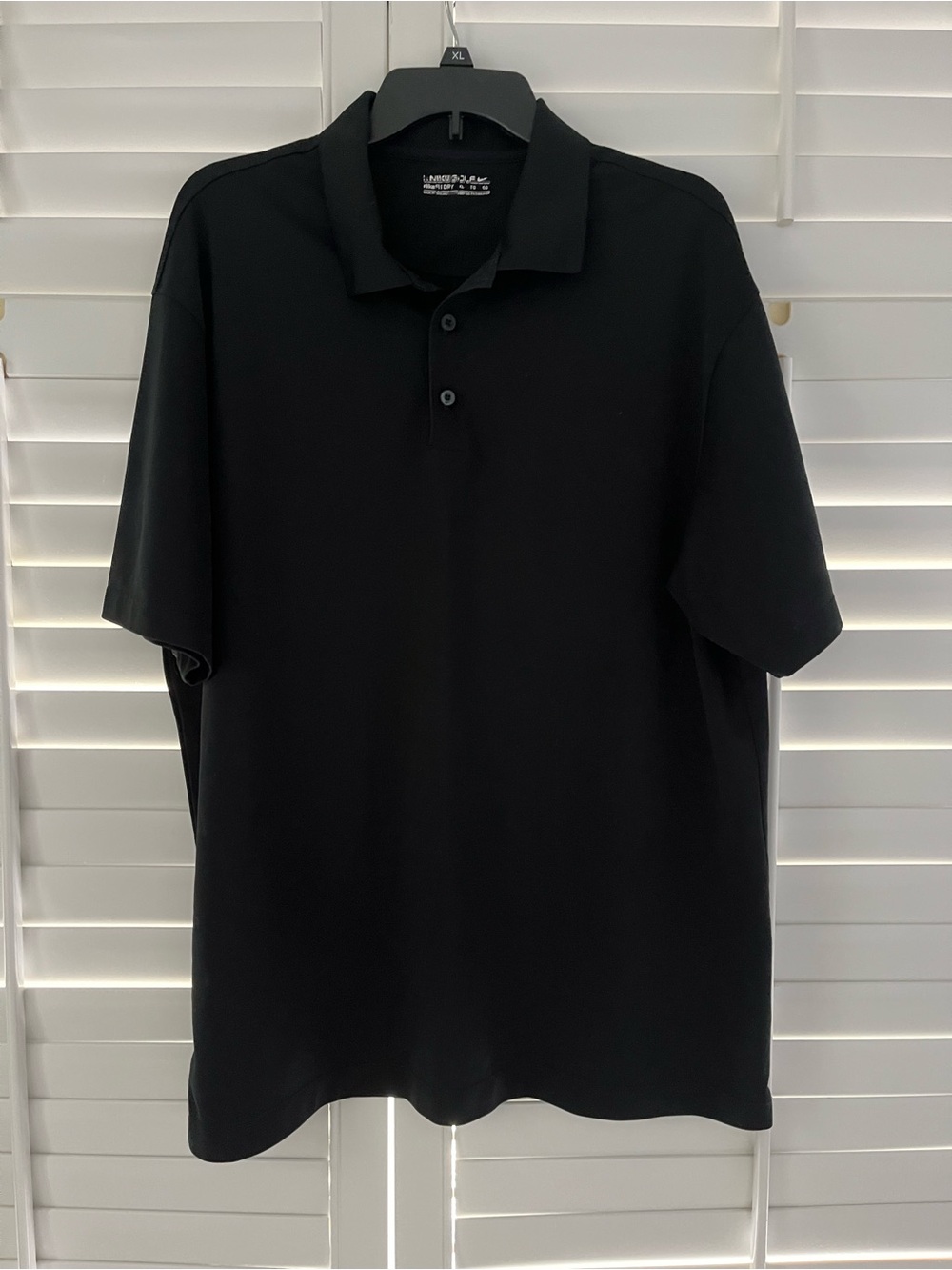 Nike Golf Black Performance Dri-FIT Black Polo